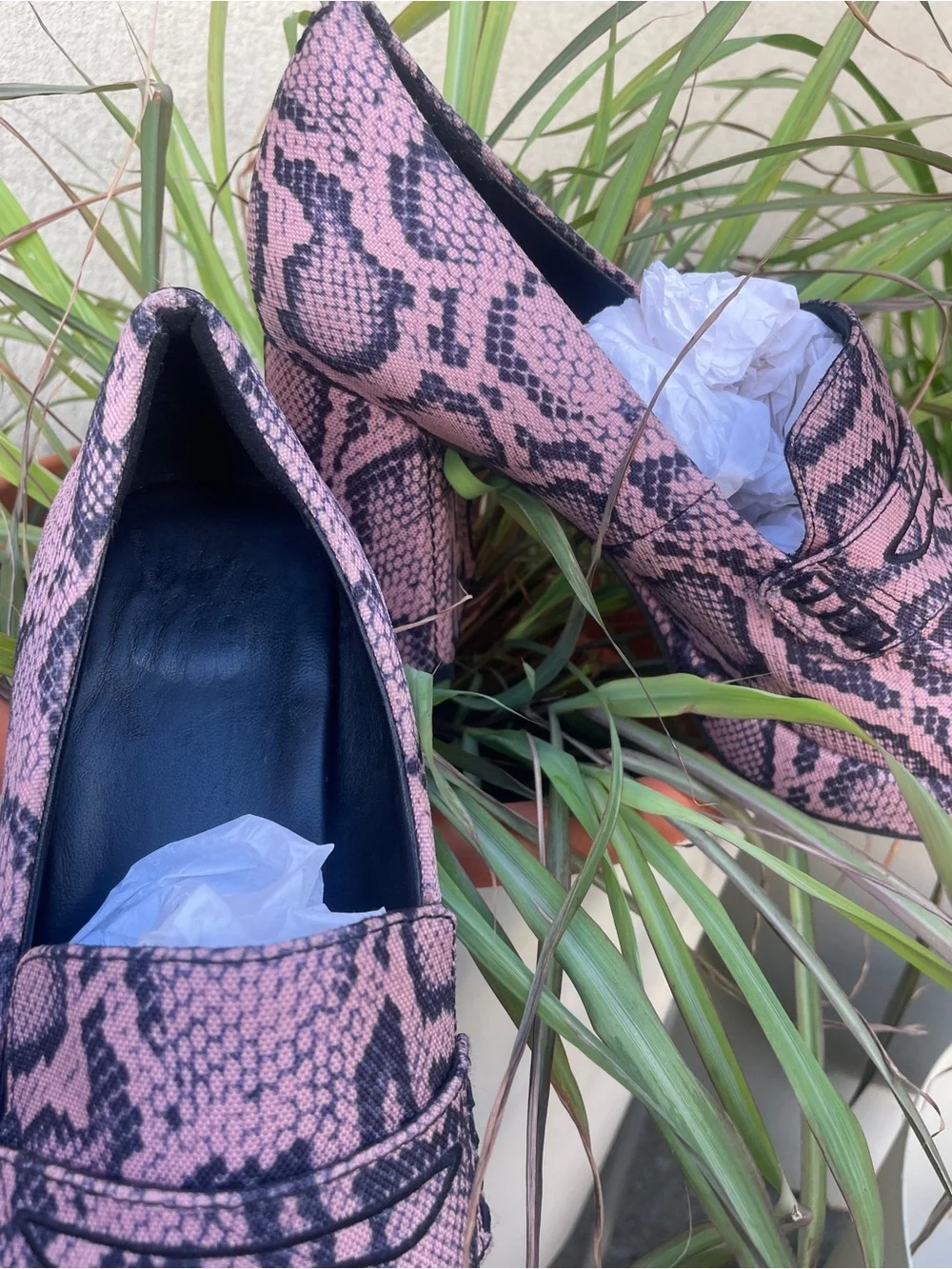 Martine Rose x Clarks Coming Up Roses Collection Snake-Print Loafers